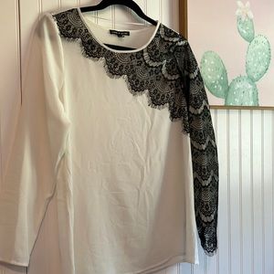 Gorgeous lacey arm blouse